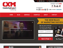 Tablet Screenshot of celebrityexpertmarketing.com